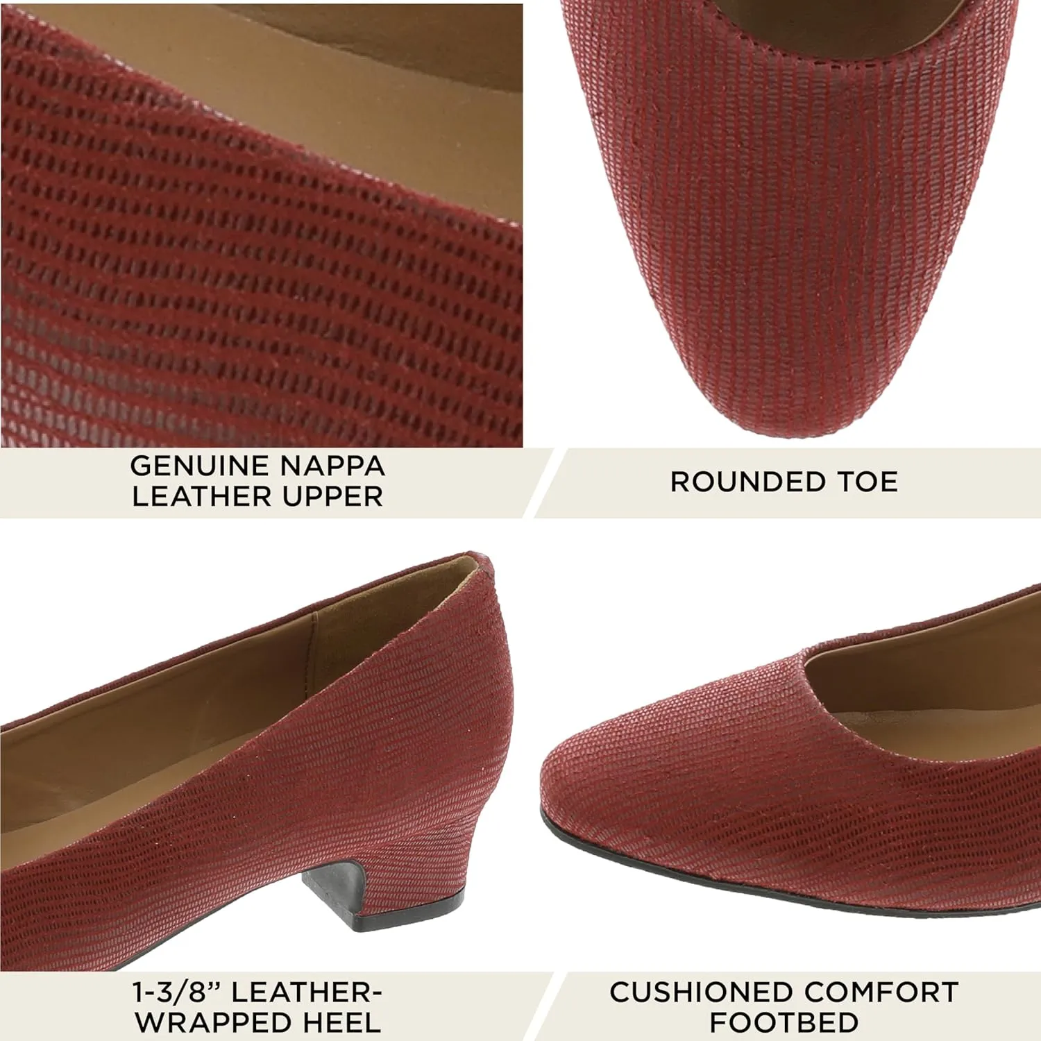 ARRAY Women's Cora Low Heel Leather Pump