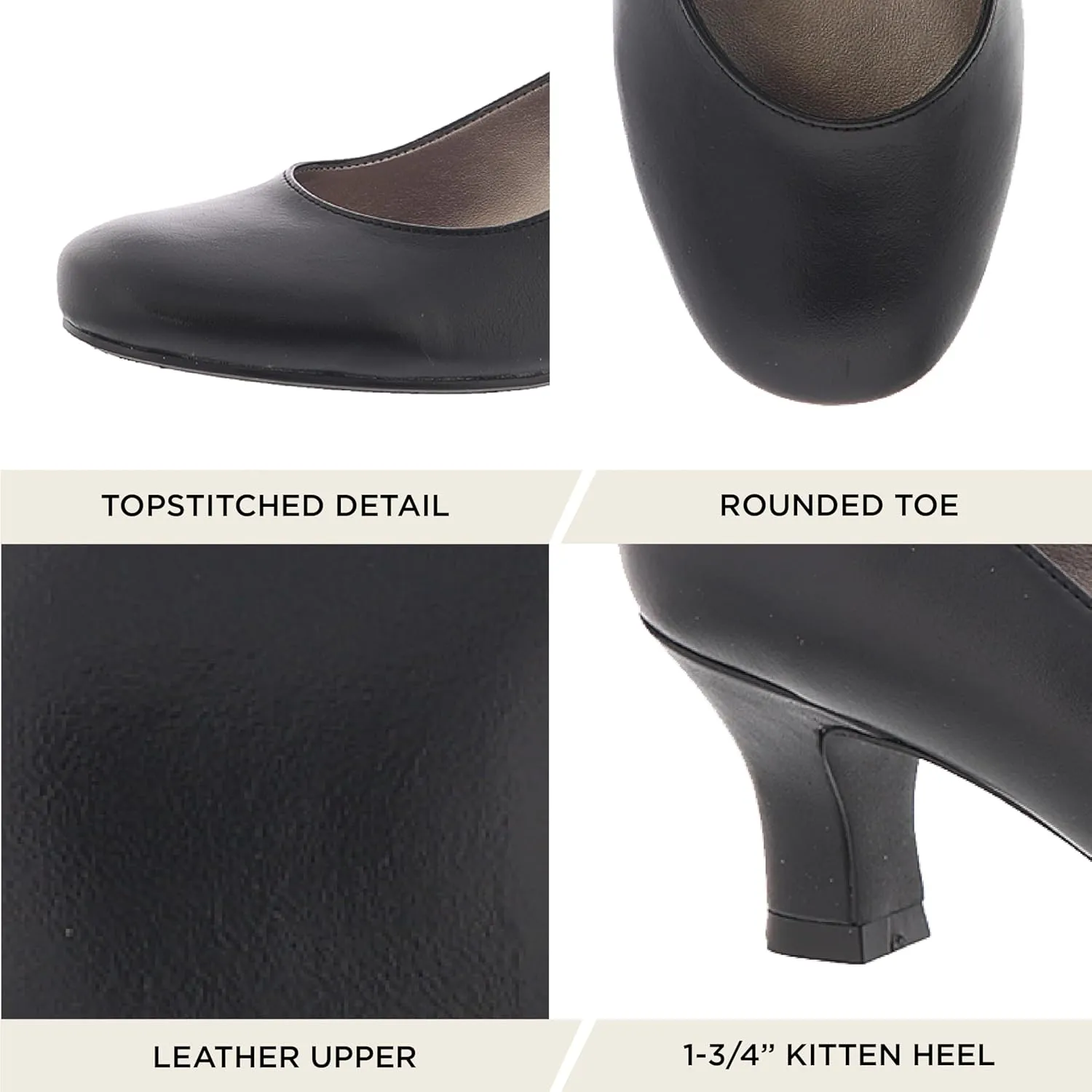 ARRAY Women’s Flatter Low Heel Leather Dress Pump