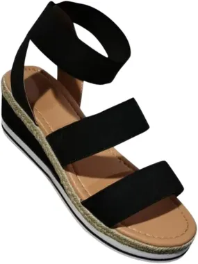 Espadrilles Wedges Sandals for Women Classic Ankle Strap Wedge Heels Sandal Orthopedic Hiking Sandals