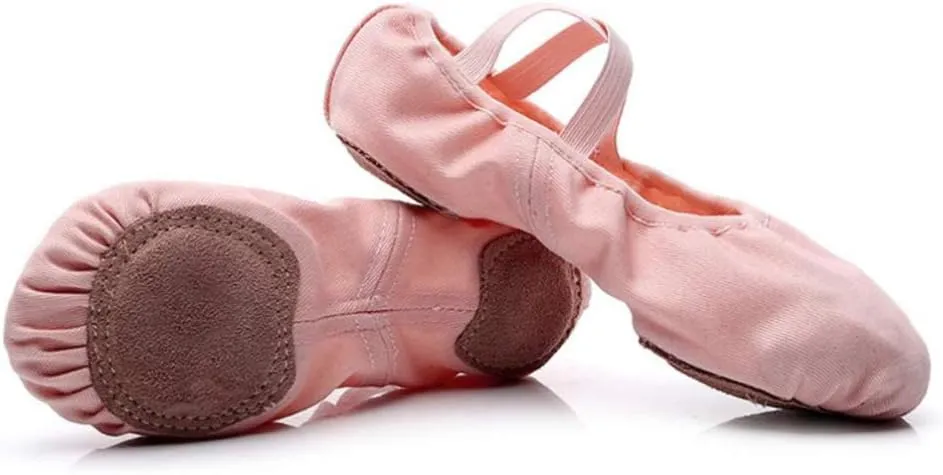 EXCEART Women Ballet Flats Canvas Ballet Shoes Ballet Flat Shoes Girls Ballet Shoes Soft Ballet Shoes Sole Ballet Shoes Womens Flats Shoes Ballet Slipper aldult Child Soft-Soled Shoes