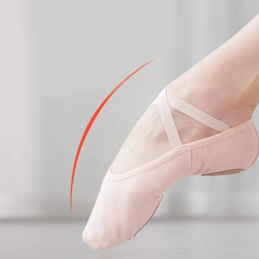 EXCEART Women Ballet Flats Canvas Ballet Shoes Ballet Flat Shoes Girls Ballet Shoes Soft Ballet Shoes Sole Ballet Shoes Womens Flats Shoes Ballet Slipper aldult Child Soft-Soled Shoes