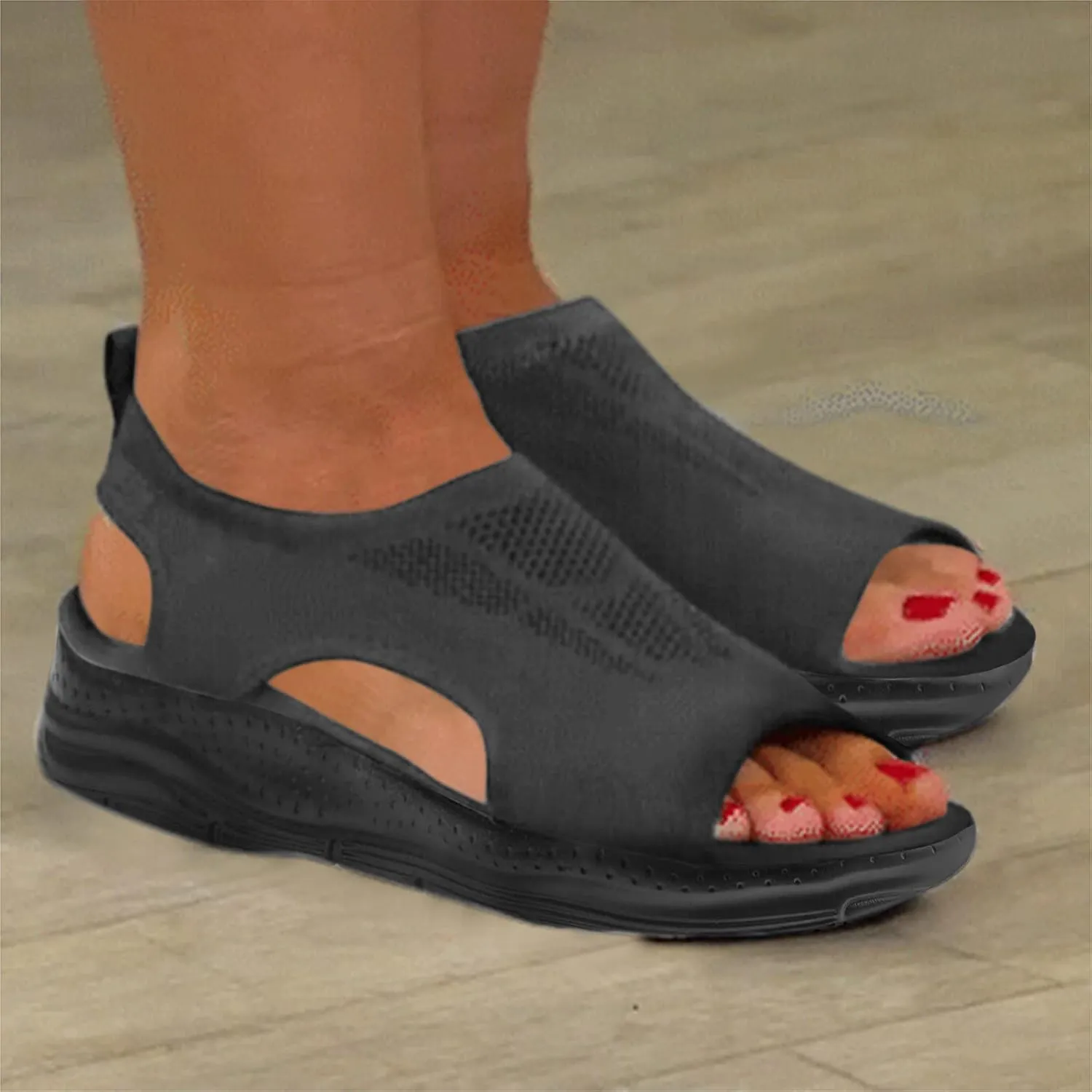 Fashion Platform Sandals for Women Open Toe Platform Wedge Casual Sandal Arch Support Elegant Sandals