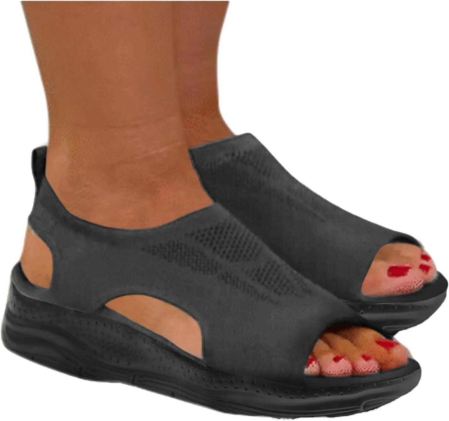 Fashion Platform Sandals for Women Open Toe Platform Wedge Casual Sandal Arch Support Elegant Sandals