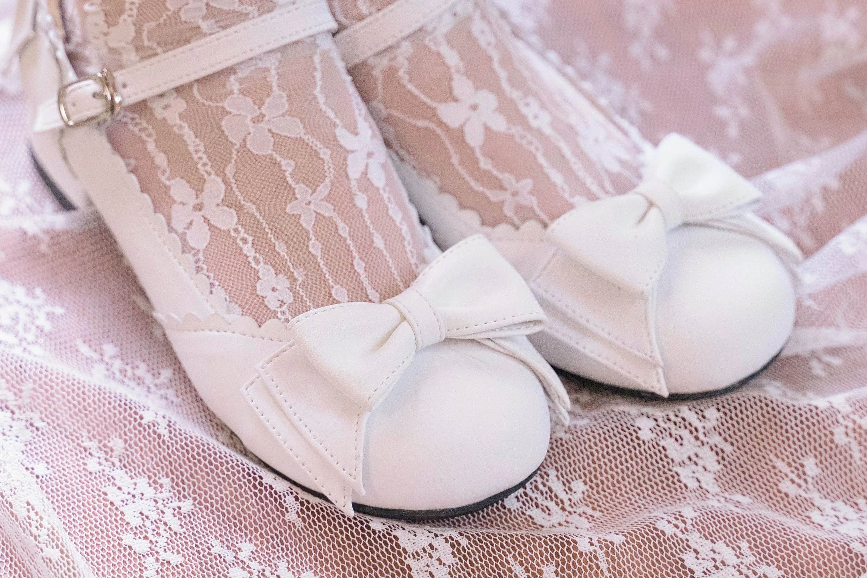 Instant Shipping! Bow Knot Tea Party Flat Shoes