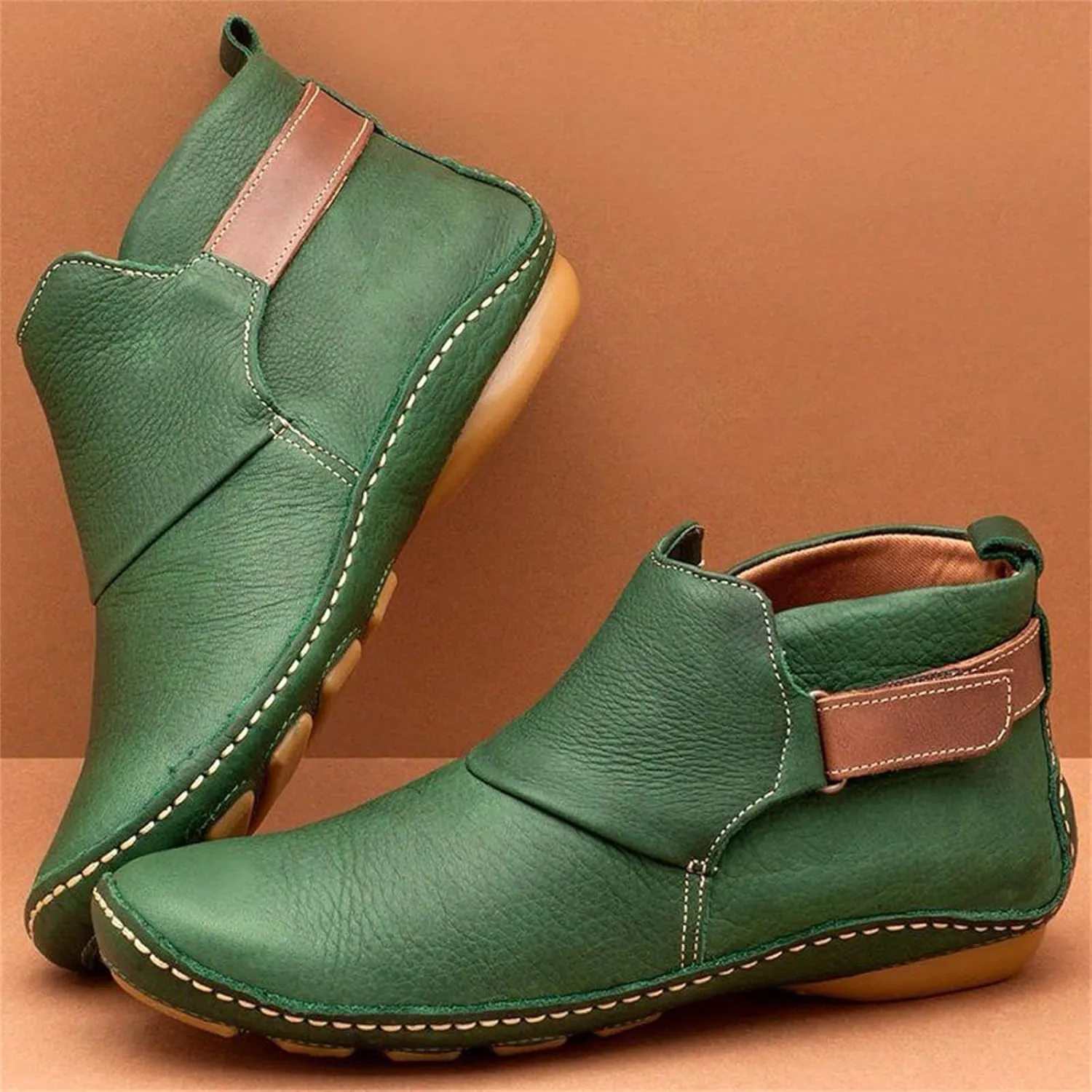 Ladmiple Boots For Women Ankle Booties Comfortable Fashion Causal Combat Boots Cowboy Cowgirl Western Short Booties 2024