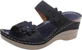 Lausiuoe Orthopedic Sandals For Women Plantar Fasciitis Arch Heel Support Slides Slippers Comfort Wedge Orthotic Flip Flops