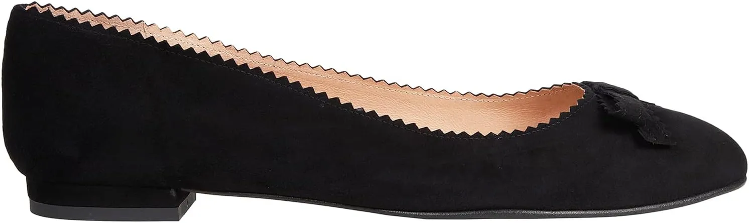 LEHOOR Women Bow Flats Shoes Round Closed Toe Slip on Ballet Flats Suede Flat Heel Dress Shoes Comfortable Office Work Flats Ladies Girls Casual Club Party Church Driving Flats Spring Cute 4-11 M US