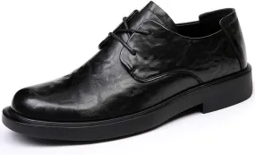 Men's Business Formal Dress Shoes Men Casual Wedding Faux Patent Derby Shoes