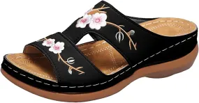 Orthopedic Sandals for Women: Slip On Dressy Summer Comfortable Slides Sandals Lightweight Walking Sandals with Arch Support