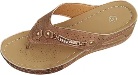 Orthopedic Wedge Sandals for Women Dressy Summer Comfortable Walking Sandals with Arch Support Fashion Platform Slides Shoes