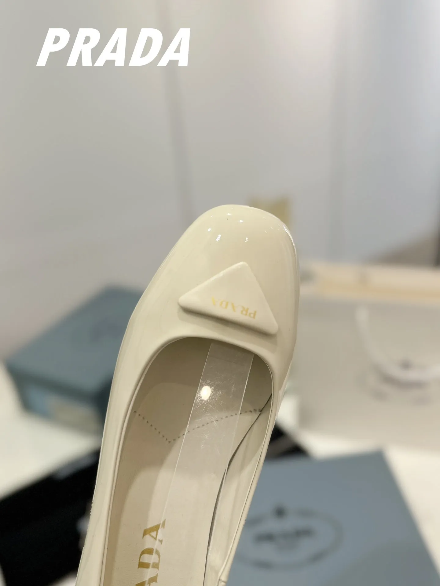 Pra Ballerina Pumps 40 White Patent Calfskin
