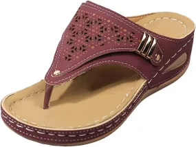 Women Shoes Wedge Heel Platform Sandals Stylish Correctable Bohemian Beach Comfortable Womens Sandals with Arch Support