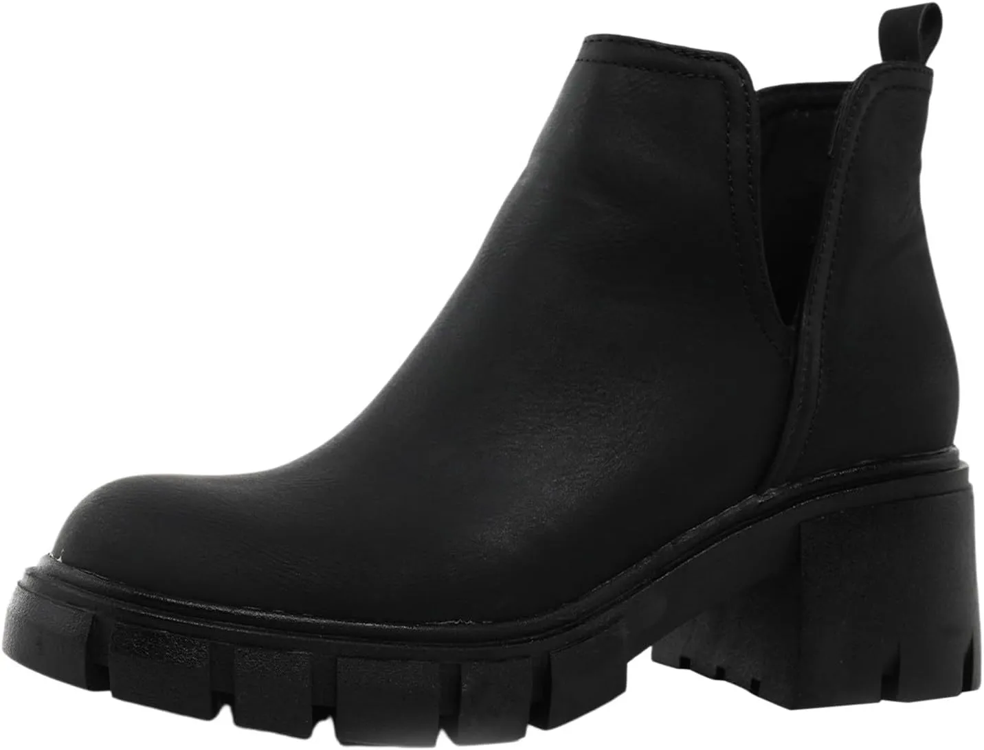 Womens Chelsea Boots Platform Boots for Women Fashion Elastic Lug Sole Sock Boots Cloth Chunky Heel Pull on Boots