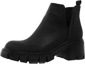 Womens Chelsea Boots Platform Boots for Women Fashion Elastic Lug Sole Sock Boots Cloth Chunky Heel Pull on Boots