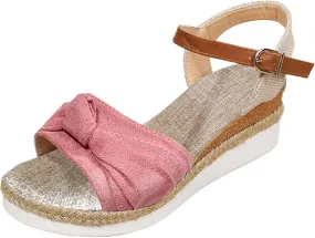 Womens Comfortable Sandals Summer Orthopedic Slides Wedge Platform Sandals Fashion Open Toe Strappy Ankle Strap Metal Buckle Shoes Slingback Casual Summer Beach Sandal